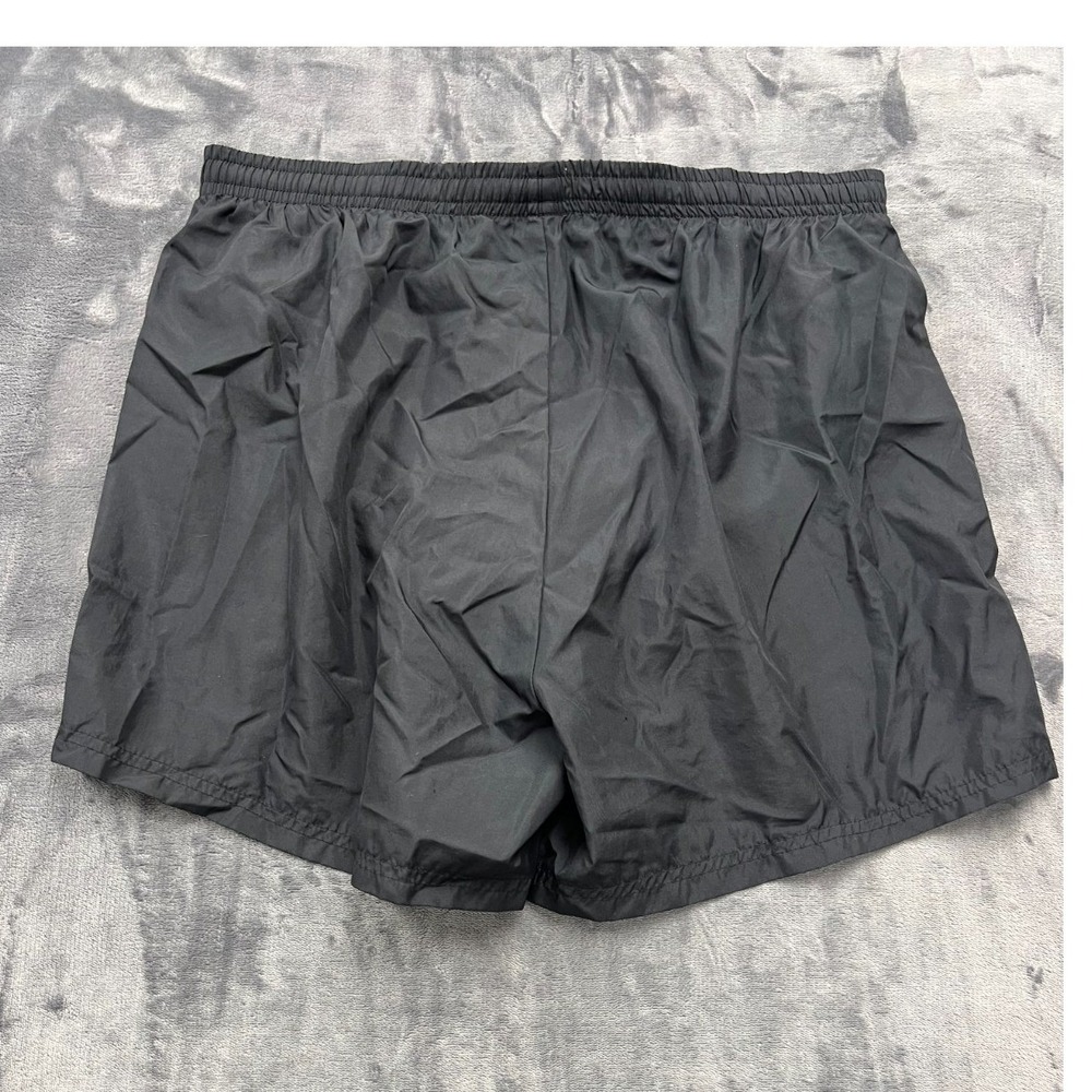 Nike Athletic Shorts Mens Large Black Swoosh Elastic Waist Running Performance - Picture 2 of 8